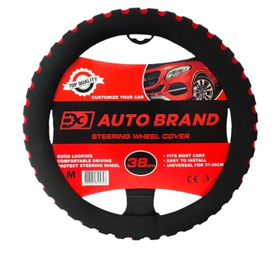 Auto Brand Navlaka za volan sunđerasta crno - crvena , 38 cm