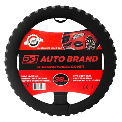 Auto Brand Navlaka za volan sunđerasta crno - siva 38 cm